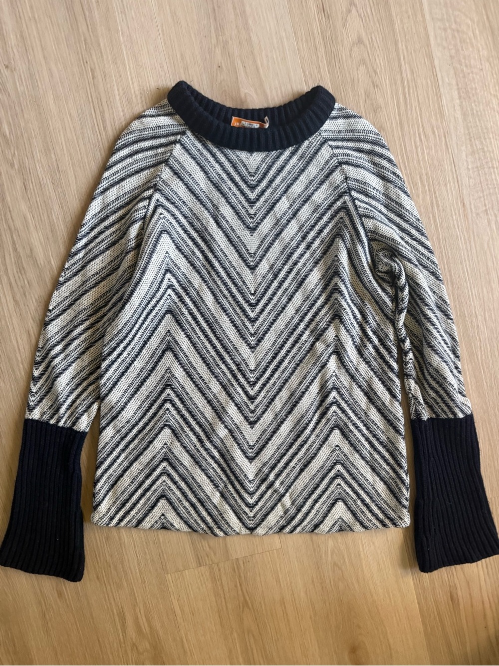 Tory Burch Sweater Flare Sleeves Cotton Merino Wool